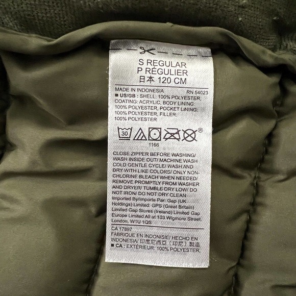 Gap Kids Desert Camo Heart Puffer Vest Quilted Green Camouflage Print Girl S 6-7 - Picture 5 of 8